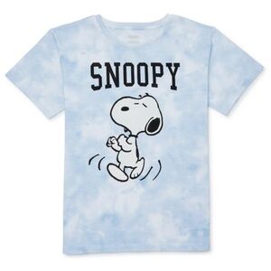 Peanuts Snoopy Short Sleeve Tie Dye T-Shirt Size 10-12 NEW